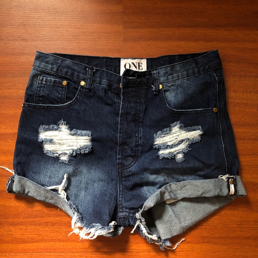 One teaspoon denim shorts, high waisted